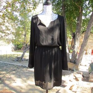 Estelle Elegant Black Long Sleeve Dress